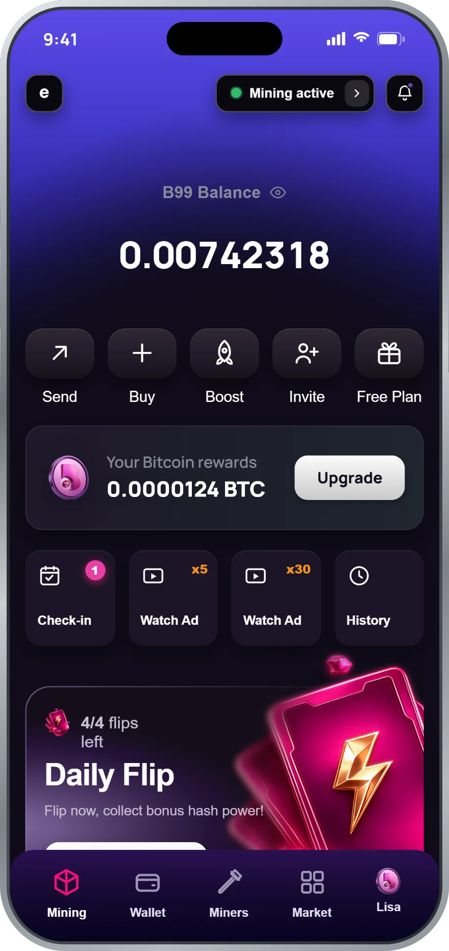 B99 Mining dashboard